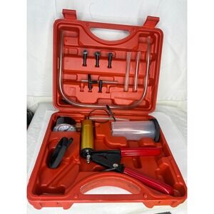 Vacuum Brake Bleeder Kit Fluid Change Tool Set With Gauge Adapters Case